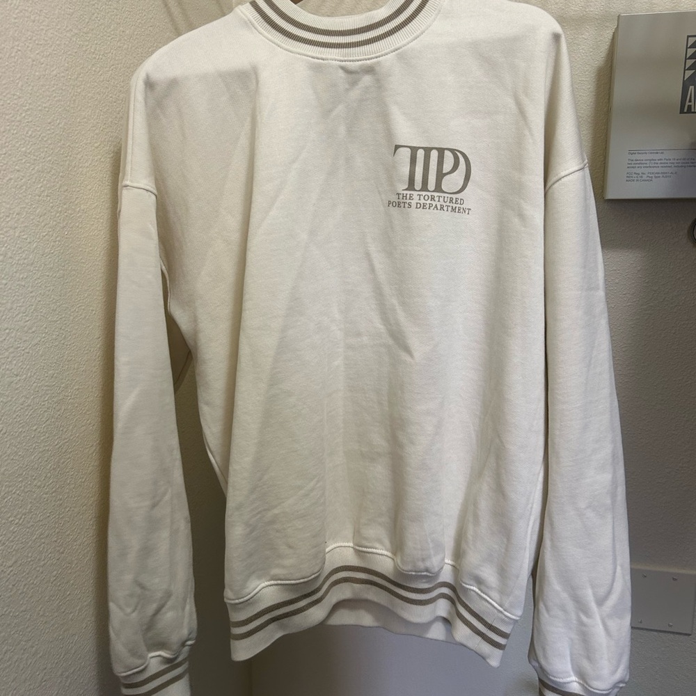 Taylor Swift White TTPD sweatshirt